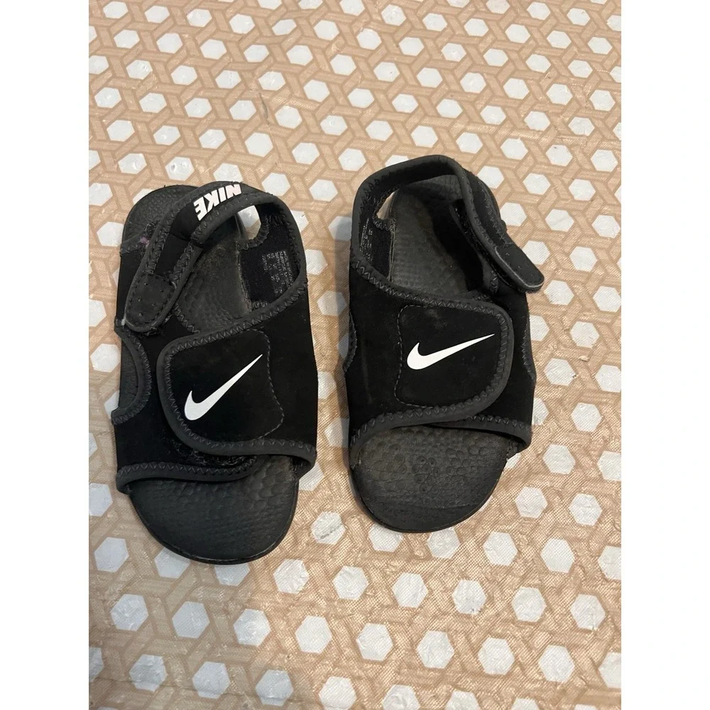Size Kids Nike Sunray Adjust  Black Sandal See Measurements